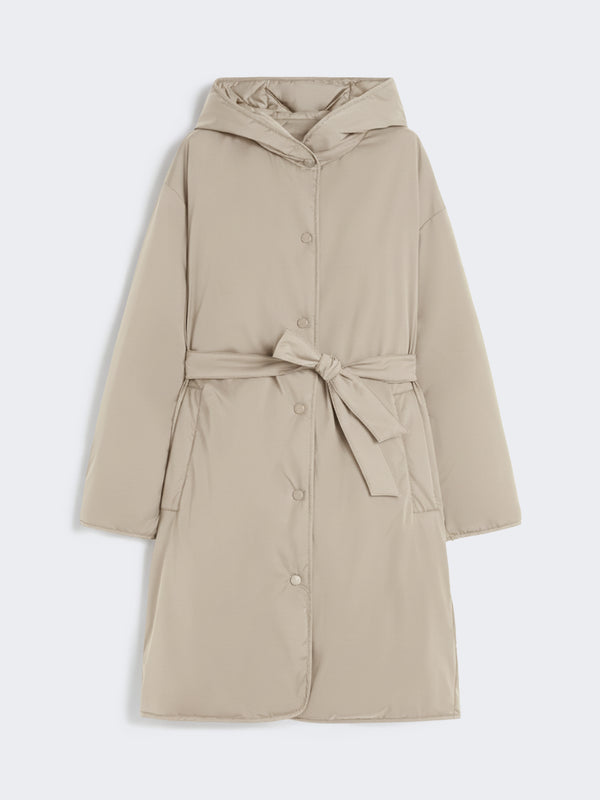 Weekend Reversible Robe Coat in Water-Repellent Twill Beige